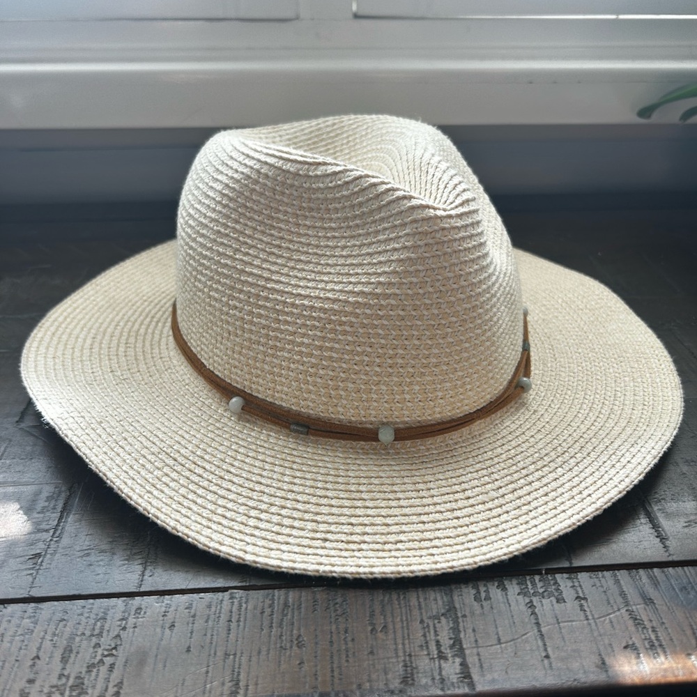 Cream Straw Fedora Wanderlust Sun Hat